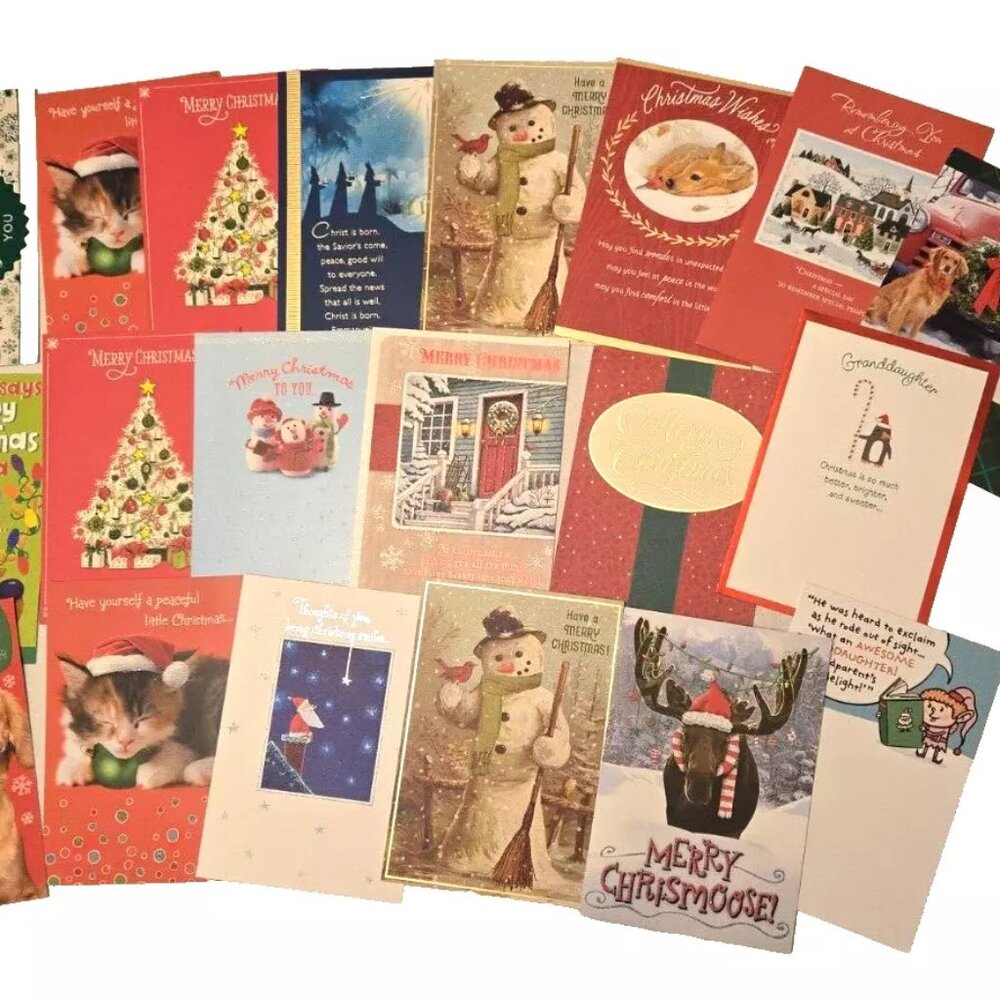 Mixed Lot Hallmark Christmas Cards & Money Cards - 20 Cards w/Envelopes. * NEW *